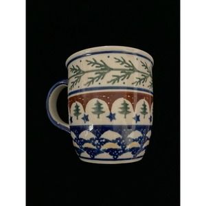 Pine Boughs Collection Polish Pottery Mug